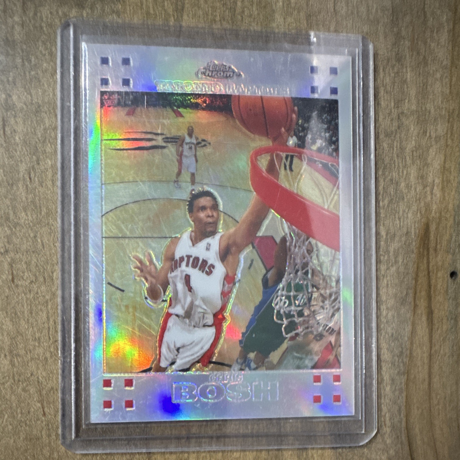 Topps 2007-08 Chrome Chris Bosh #4 Refractor Serial Numbered /999 Raptors