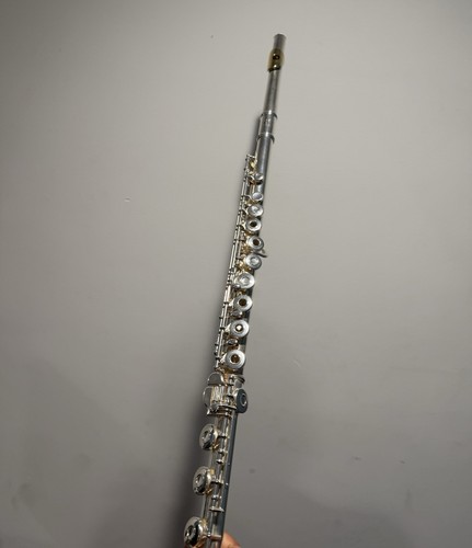 Gemeinhardt 3OSHB Silver Plated C Flute Open Hole w/ Case B foot Gold Lip Plate