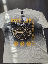 Ropa del equipo New Era NFL Pittsburgh Steelers estilo años 90 crema/negro/amarillo para hombre