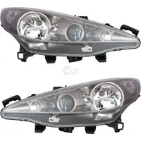 Halogenscheinwerfer Set Mit Motor FüR Peugeot 207 CC Wd_ H7 H1 H7 PY21W W5W