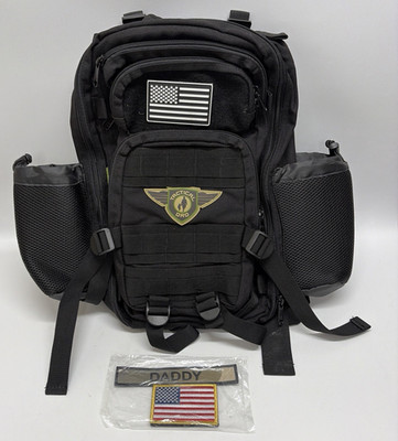Tactical Dad  Diaper Duty  Backpack   MOLLE Military Style Bag w/ Patches