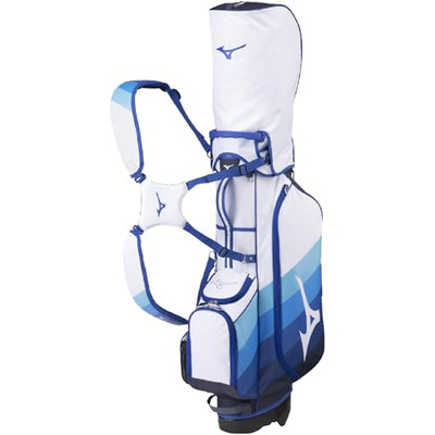 Mizuno サブバッグ ホワイト/ブルー MIZUNO Golf Bag Tour Stand Men's 9.5 type 47 inch 2.5kg White/Blue