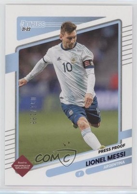 2021 Panini Donruss Road to Qatar Press Proof Purple 31/199 Lionel Messi #1 02d2