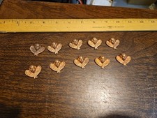 Lot Of 10 Mini Cherub Heads France Vintage 60s Brass Stampings Findings Jewelry 