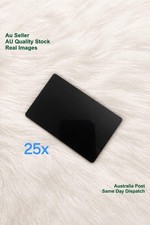 25Pcs Anodized Aluminum Business Card 0.8mm Laser Engrave Name Card Blanks Black