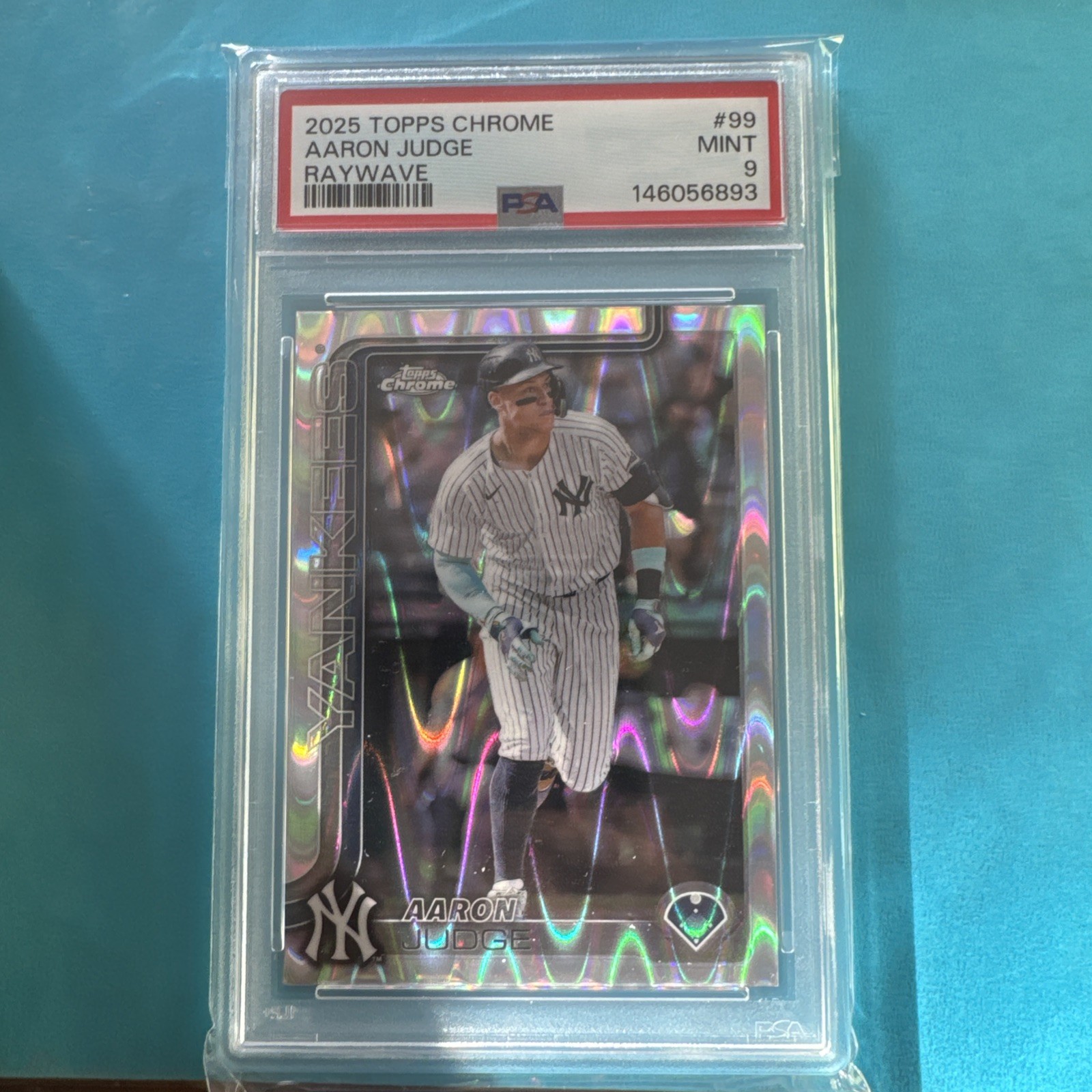 2025 Topps Chrome - Aaron Judge #99 RayWave Card PSA 9 MINT