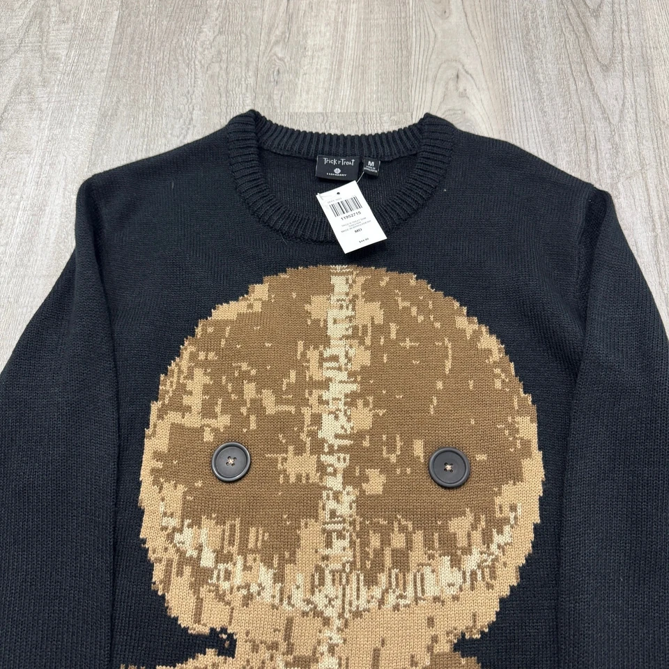 Suéter Trick 'r Treat Sam Para Hombre Medio Negro Halloween Película Terror Tejido Foto 3 de 4