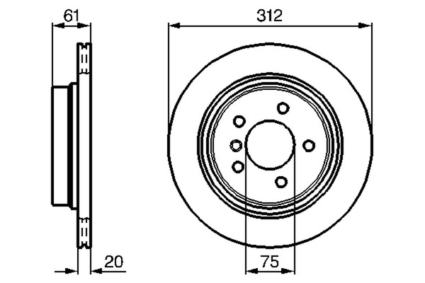 1X Bosch Bremsscheibe 0 986 478 763 FüR BMW Z3 Roadster E36 3Er-image