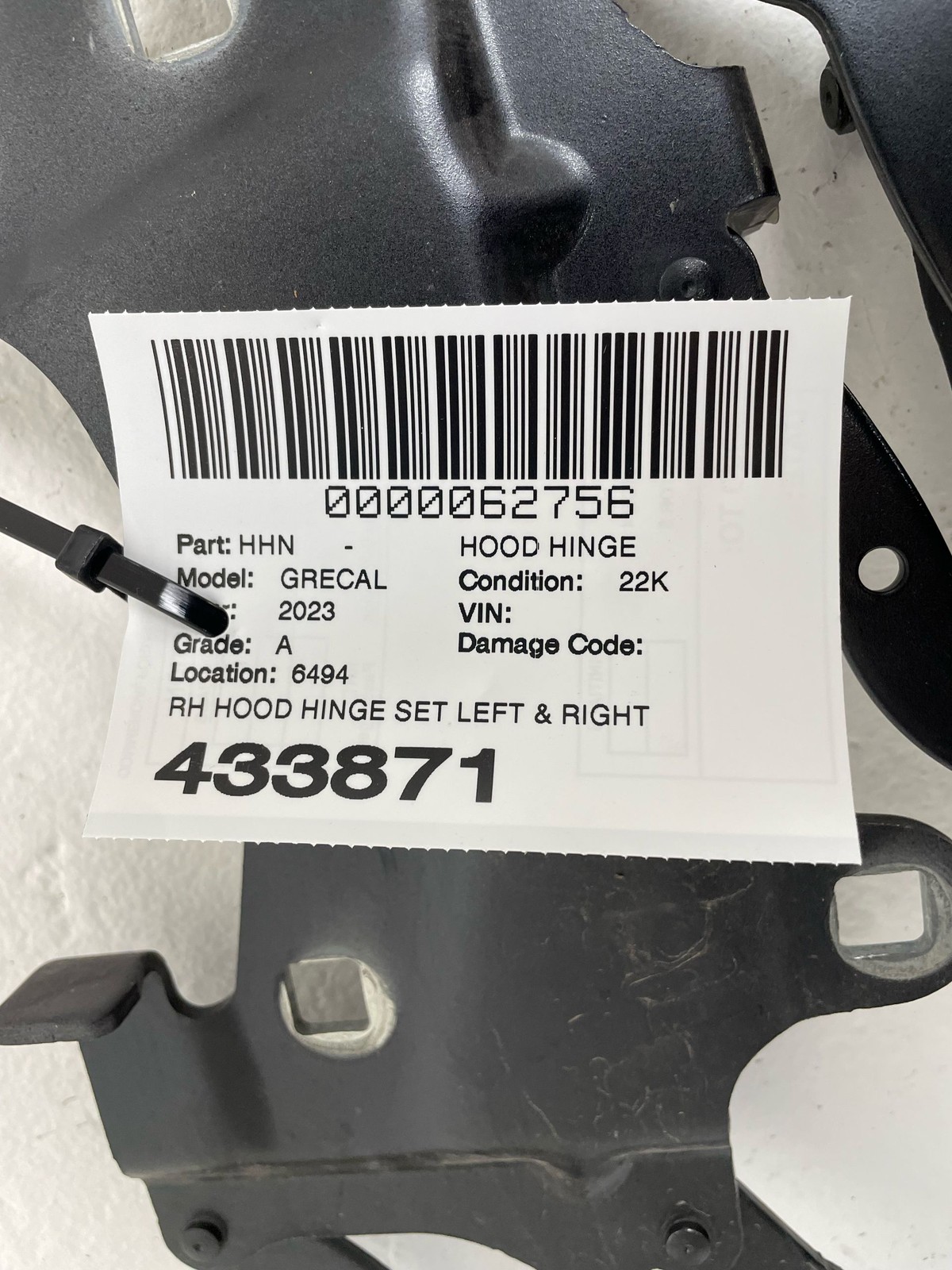2023-2026 MASERATI GRECALE GT M182 OEM HOOD HINGE SET LEFT & RIGHT NERO TEMPESTA