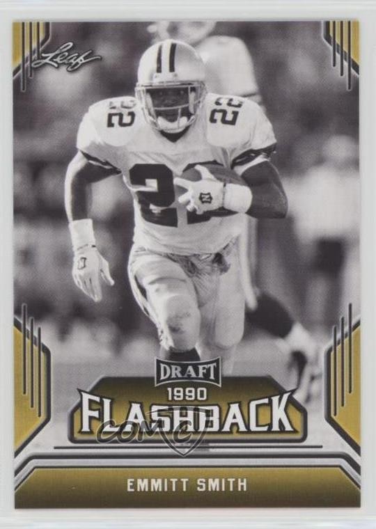 2019 Leaf Draft Flashback Gold 1990 Flashback Emmitt Smith #06 HOF rt6