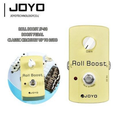 JOYO  JF-38 Boost Pedal Classic Circuitry up to 35dB Clean and Boost-Roll Boost