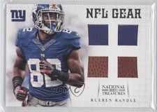 2012 Panini National Treasures NFL Gear Quad Materials 8/25 Rueben Randle 5x8