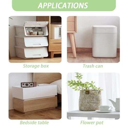 12 Pcs Self Adhesive Caster Wheels Stainless Steel 360° Swivel Low Black-8pcs