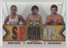 2013 Topps UFC Knockout Gold 2/9 Ronda Rousey Gilbert Melendez Luke Rockhold 1fd
