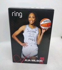 A'Ja Wilson Figurine Las Vegas Aces Ring Spinning Ball WNBA with Box