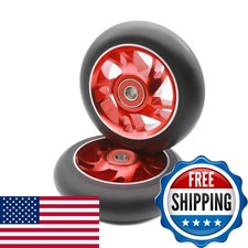 Z-FIRST 2Pcs 100mm Pro Scooter Wheels ABEC 9 Bearings for