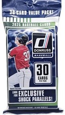 2025 Panini Donruss Baseball 30 Card Jumbo Value Cello Sealed Fat Pack