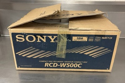 Sony RCD W500C CD Recorder & 5 Disc Changer in Box w/Remote READ