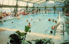 Resorts International Hotel Casino Pool - Atlantic City New Jersey NJ - Postcard