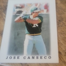 Topps 1988 League Leaders Minis Jose Canseco #30 Oakland Athletics Baseball Card