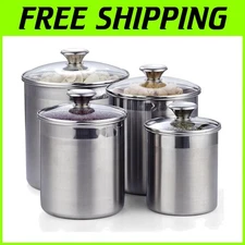 Stainless Steel Food Storage Canister Set