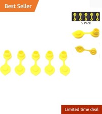 Sturdy 5-Pack Yellow Vent Caps for Plastic Metal Fuel Cans - Made in USA