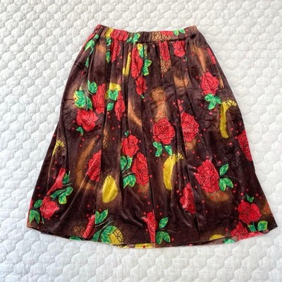 Comme des Garçons Rock Velor Floral Rose Braun Gebraucht