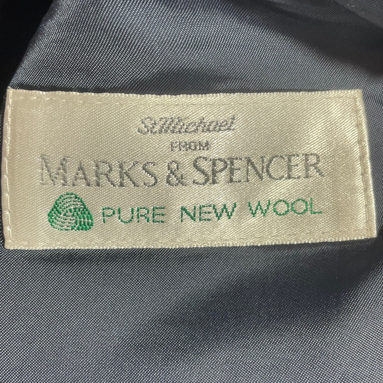 St. Michael Wool Tailored Jacket, Men's Size M wool black type Vintage Second Hand
