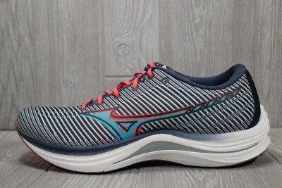 New Mizuno Wave Rebellion Ink Blue Athletic Running Shoes Sneakers Mens 9.5-13