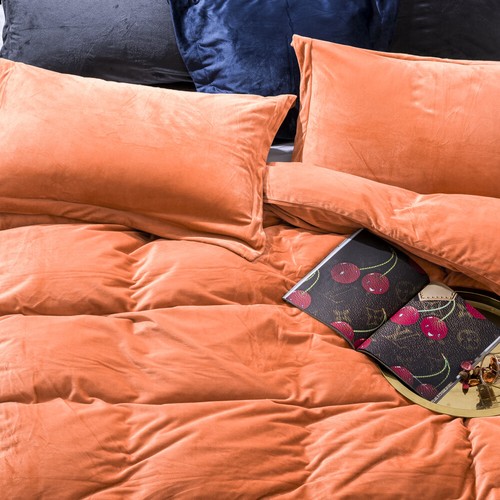 Velvet Duvet Cover Set Ultra Soft Warm Fabric Various Colors Available - Picture 49 of 54