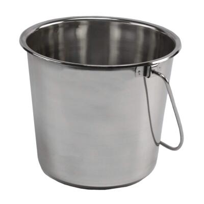Grip Stainless Steel Bucket (5 Gallon)- Great for Pets, Cleaning, Food Prep -...