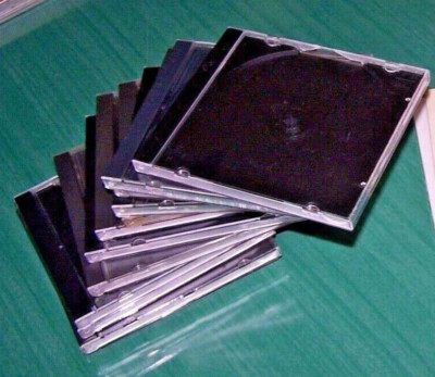 Standard Single Jewel Cases CD/DVD Disc Storage 10.4 mm 25 Lot Black ...