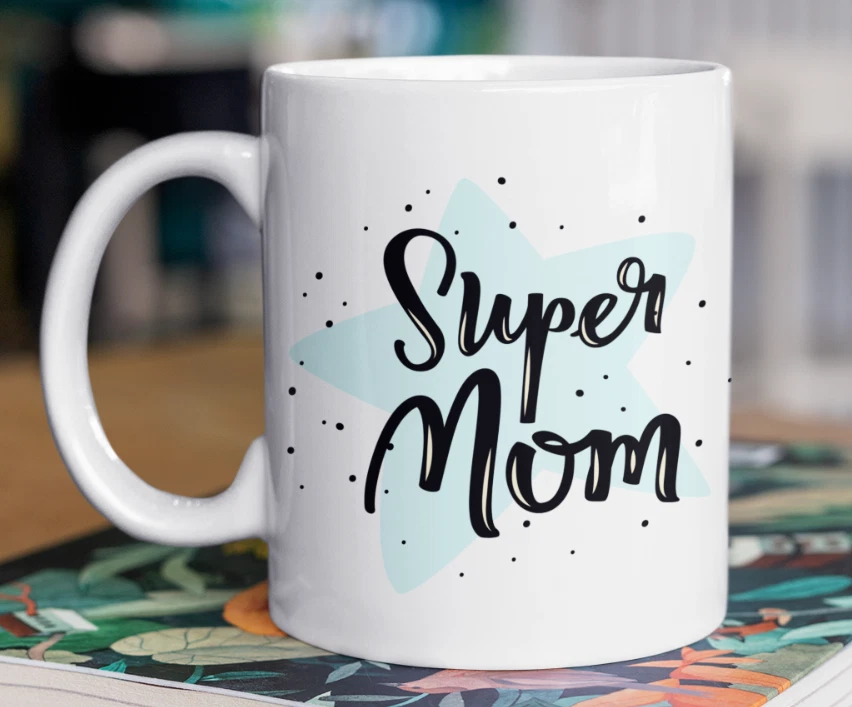 Super Mom Coffee Mug Cup, Gifts for Birthday, Mother's Day, Gift ideas