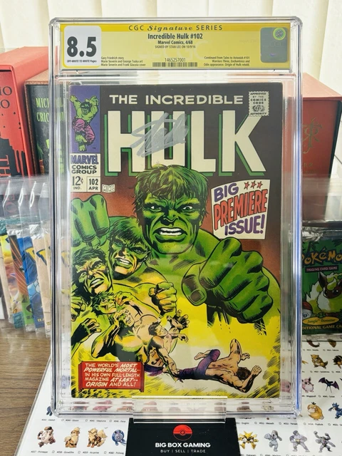 Incredible Hulk #102 CGC 8.5 SS Signed By Stan Lee 1st Premiere Issue 1968 💎