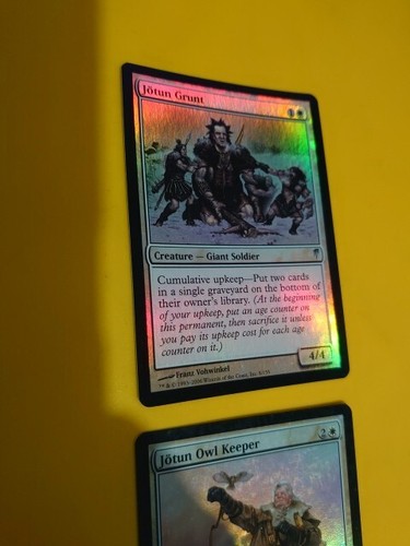Jotun Grunt & Jotun Owl Keeper. Giant. Coldsnap. FOIL Rare. MTG 2 cards - Picture 5 of 7