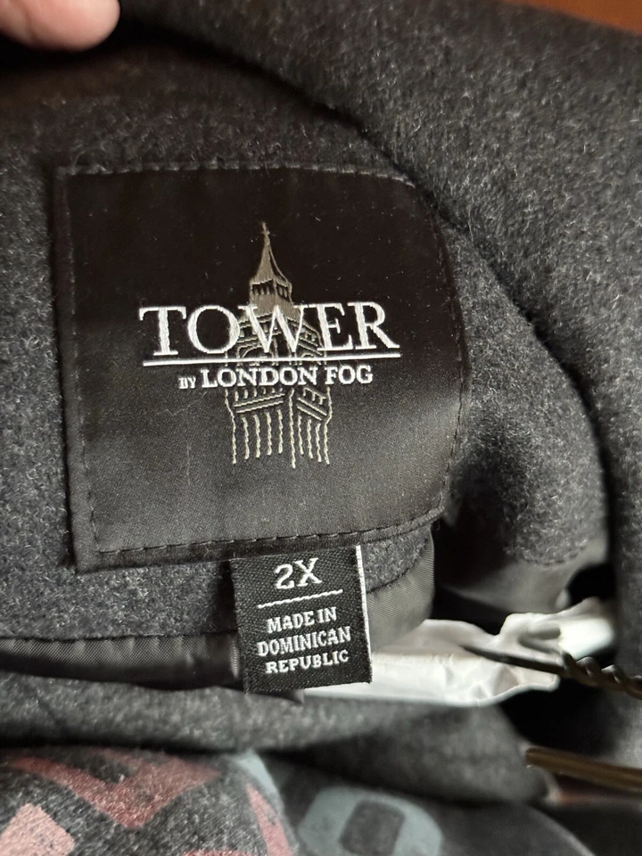 Abrigo para mujer London Fog mezcla de lana gris talla 2X invierno informal formal Foto 3 de 3