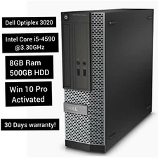 Dell 3020 PC COMPUTER SFF Intel i5 Quad Core 8GB RAM 500GB HDD WINDOWS 10 