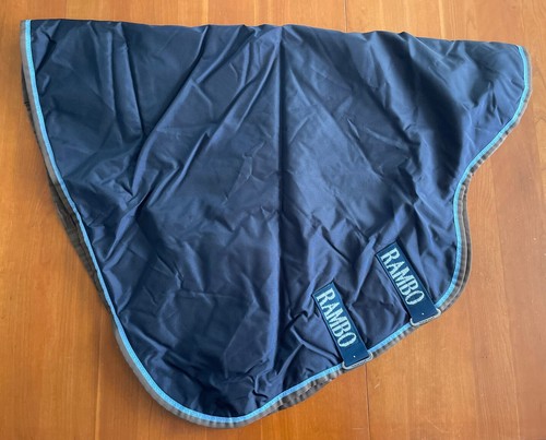 Rambo DUO Waterproof Horse 100g Turnout Blanket / 300g Liner & Neck Rug 84" NAVY - Picture 3 of 10