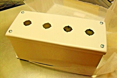  Hoffman E4PBXM -  4 Hole 22mm Cutouts Extra Deep Power White
