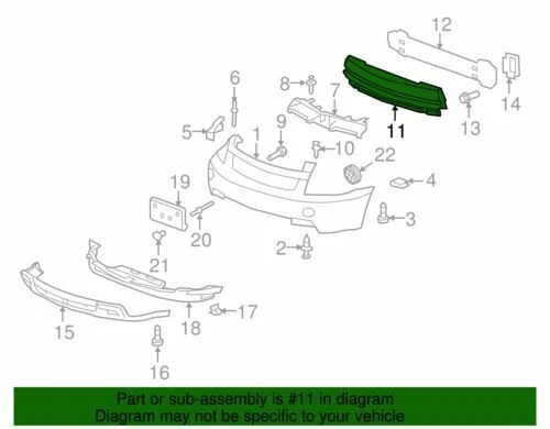 Amortiguador de energía parachoques delantero genuino GM 2007-2009 Chevrolet Equinox 15222922 Foto 2 de 2