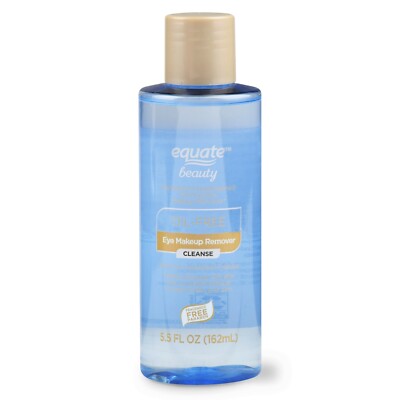 Equate Beauty Oil-Free Eye Makeup Remover Cleanser Easy To Open/Close 5.5 fl oz