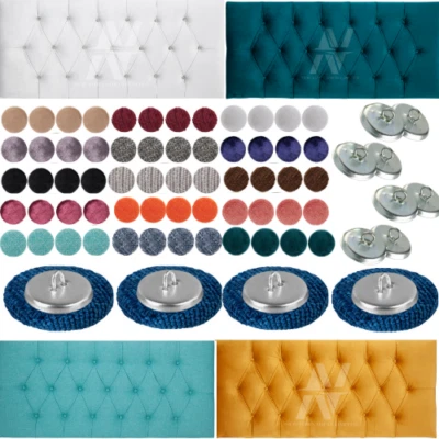 MANCHESTER BEDS & UPHOLSTERY Covered Buttons Hoop Back Upholstery Fabric Button For Headboards Sofas 30L/18mm