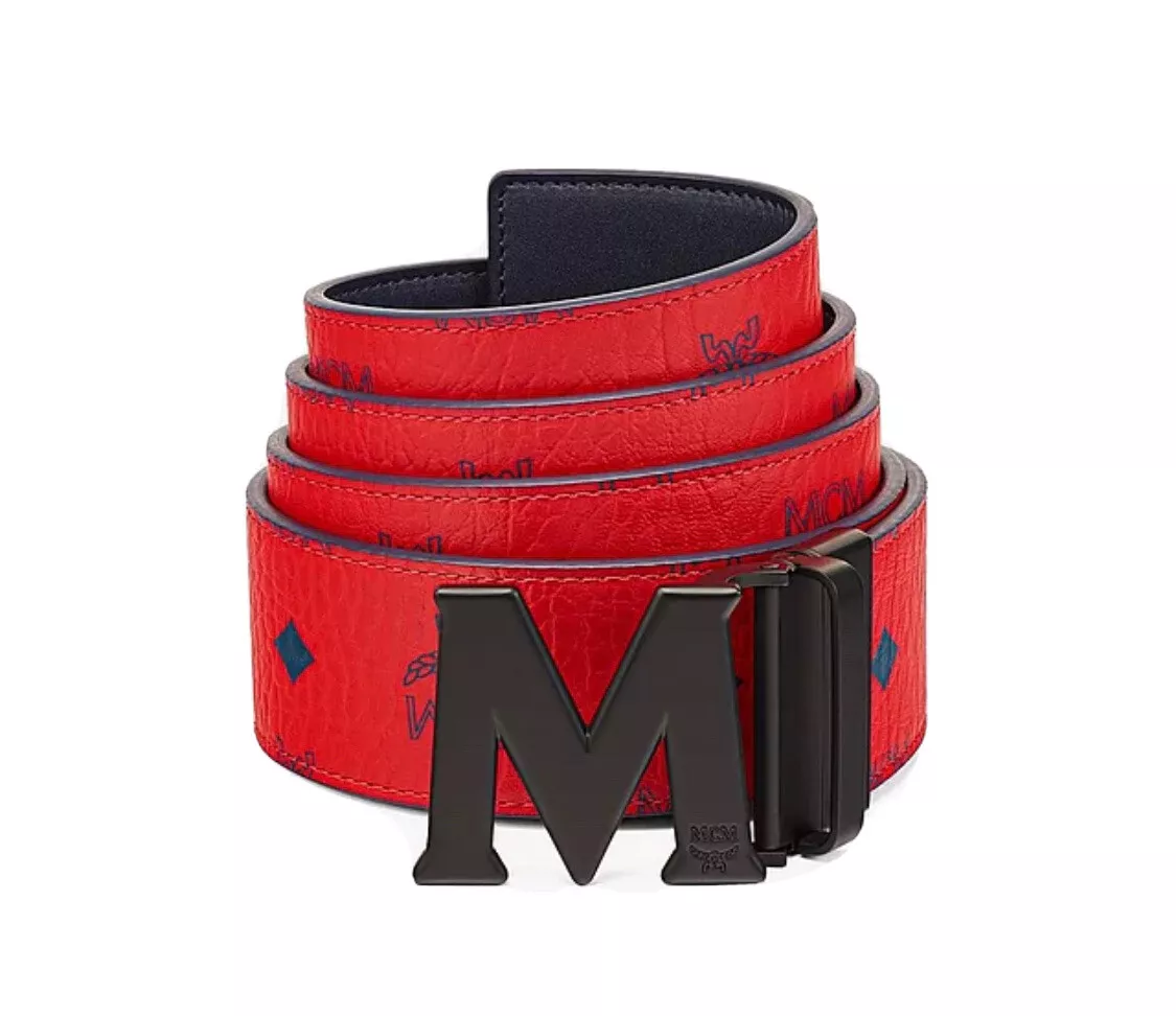 MCM, Accessories, Mcm Red And Black Reversible Belt