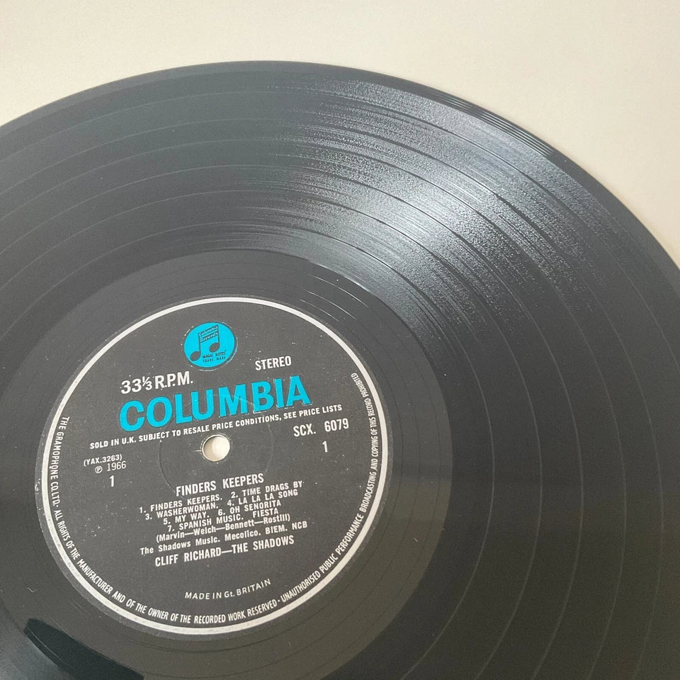 Cliff Richard - Shadows - Finders Keepers LP 1966 Columbia SCX 6079 EX Vinyl - Image 3 of 4