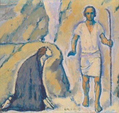 Christ and Magdalena Koloman Moser 1913 Vienna Secession Symbolist Art Print