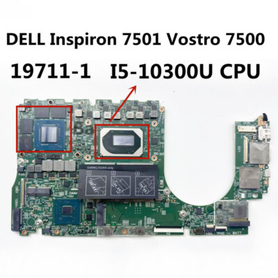 For DELL Inspiron 7501 Vostro 7500 19711-1 CPU I5-10300U 0HMNGV Motherboard