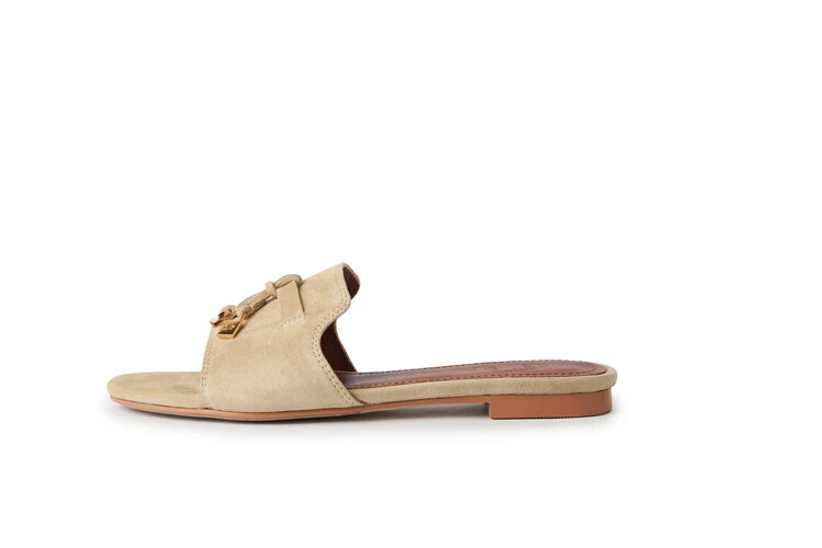 Womens Round Toes Fish Mouth Thick Heels High Heels Flat Casual Shoes Slippers - Image 2 of 4