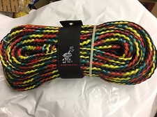 AIRHEAD AHTR-4000, 4 Rider Tube Tow Rope Water Sports Ropes Rasta Color Scheme .