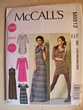 McCall's Dresses, M6612 Pattern, Sizes RR (18W-20W-22W-24W), Easy Knits, New