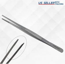 Thumb Dressing Forceps 8" Serrated Tweezers Surgical Stainless Steel CE